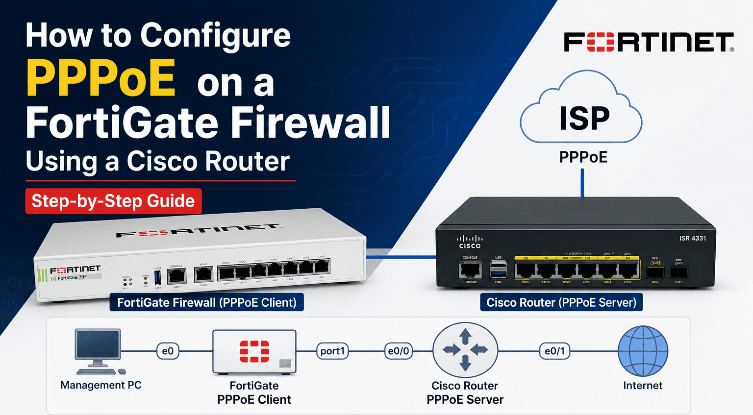 How to Configure PPPoE on a FortiGate Firewall
